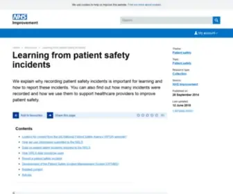 Npsa.nhs.uk(NHS England) Screenshot