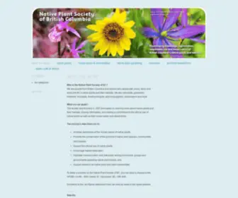 NPSBC.ca(Native Plant Society of British Columbia) Screenshot