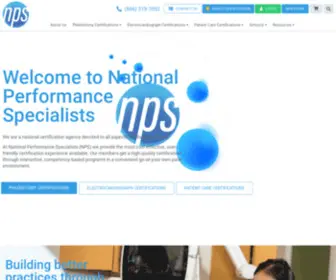 NPscerts.com(National Performance Specialists) Screenshot