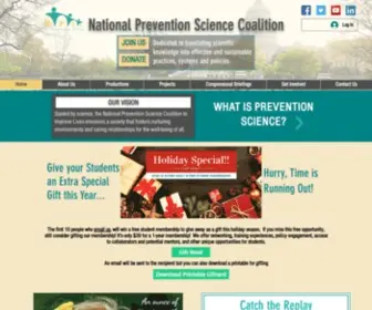 NPscoalition.org(National Prevention Science Coalition to Improve Lives) Screenshot