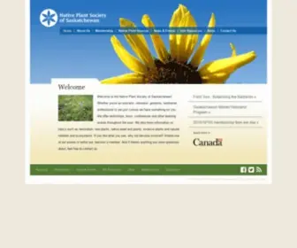 NPSS.sk.ca(Native Plant Society of Saskatchewan) Screenshot