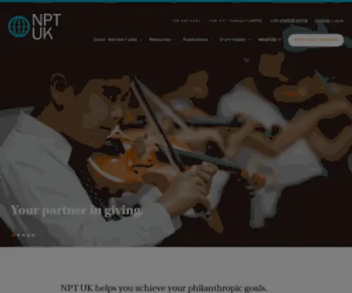 NPT-UK.org(Donor Advised Funds) Screenshot