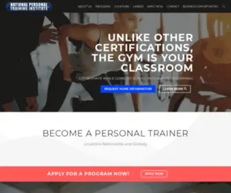 Nptifitness.com(Personal Trainer Certification from The National Personal Training Institute) Screenshot