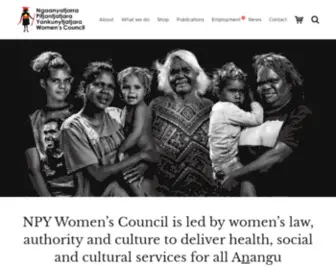 NPYWC.org.au(NPY Women’s Council) Screenshot