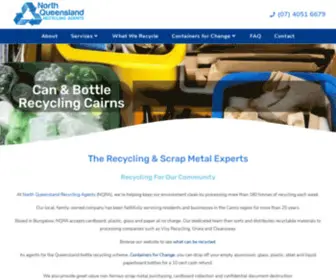 Nqrecycling.com.au(Can & Bottle Recycling Cairns) Screenshot