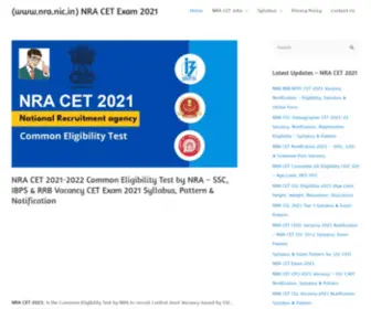 Nracetnic.in(NRA CET 2024 Exam Common Eligibility Test By NRA) Screenshot