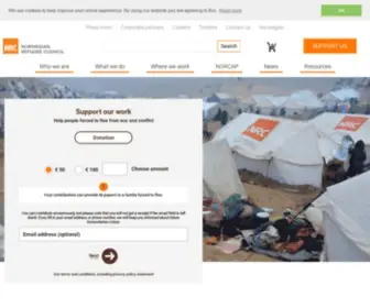 NRC.no(The Norwegian Refugee Council) Screenshot
