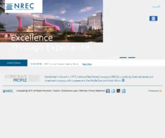 Nrec.com.kw(National Real Estate Company Kuwait) Screenshot