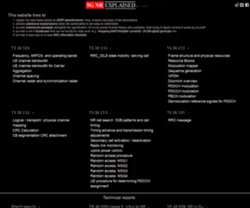 Nrexplained.com(3GPP 5G NR new radio tutorial) Screenshot