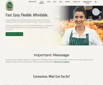 NRFSP.com(National Registry of Food Safety Professionals) Screenshot