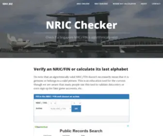 Nric.biz(Singapore NRIC) Screenshot