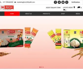 Nrich4Health.com(Fortified food products) Screenshot