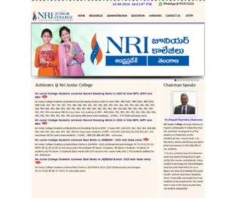 Nrieducationalsociety.com(NRI JUNIOR COLLEGE) Screenshot