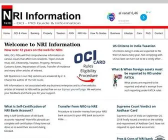 Nriinformation.com(NRI Information for Non) Screenshot