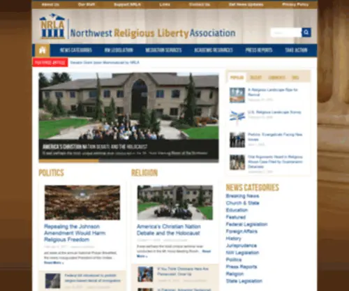 Nrla.com(Northwest Religious Liberty Association) Screenshot