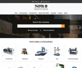 Nrmachinesales.com(N & R Machine Sales) Screenshot