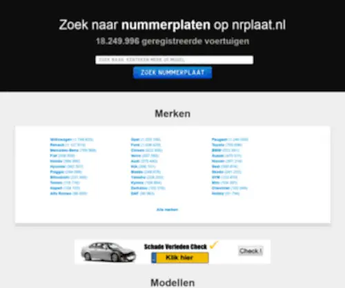 NRplaat.nl(Auto's) Screenshot