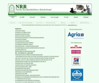 NRR.no(Norske Rasekattklubbers Riksforbund) Screenshot