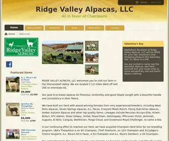 Nrvalpacas.com(Ridge Valley Alpacas) Screenshot