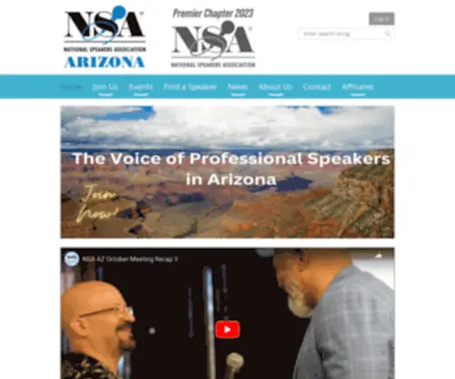 Nsa-Arizona.org(National Speakers Association) Screenshot