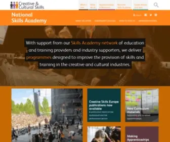 Nsa-CCskills.co.uk(National Skills Academy for Creative & Cultural) Screenshot