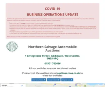 Nsaa.co.uk(Northern Salvage Automobile Auctions) Screenshot