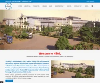 Nsail.com(National Steel And Agro Industries Ltd) Screenshot