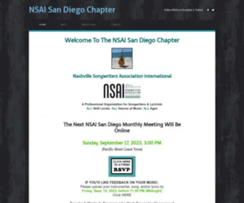 Nsaisandiego.com(The Nashville Songwriters Association International (NSAI)) Screenshot