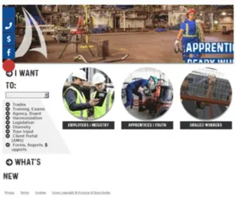 Nsapprenticeship.ca(Nova Scotia Apprenticeship Agency) Screenshot