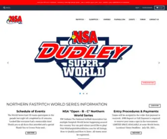 NsasuperWorld.com(National Softball Association Northern Zone) Screenshot