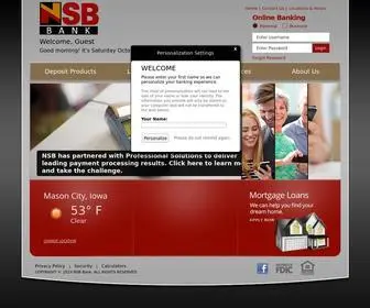 NSbbank.com(Banking and Lending Services) Screenshot