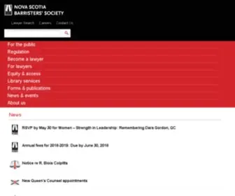 NSBS.org(The Nova Scotia Barristers' Society (NSBS)) Screenshot