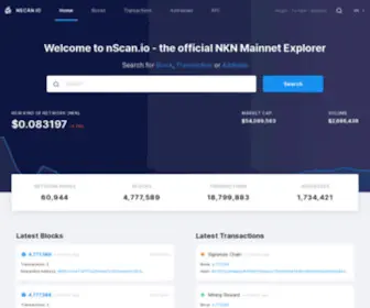 Nscan.io(The official NKN explorer) Screenshot