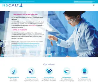 NSCMLT.org(Nova Scotia College of Medical Laboratory Technologists) Screenshot