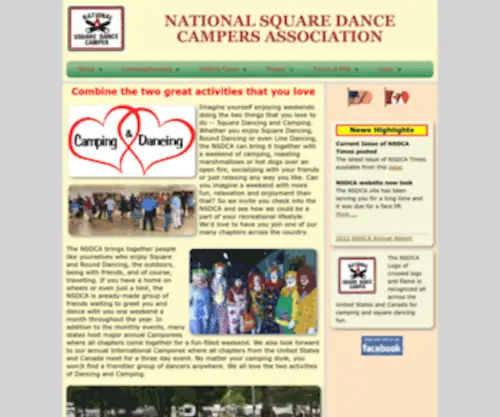 NSdca.org(The National Square Dance Campers Website) Screenshot