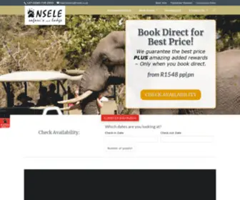 Nselesafarilodge.co.za(Nsele Safari & Lodge) Screenshot