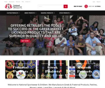 Nsemblem.com(National Sportswear &amp; Emblem Ltd) Screenshot