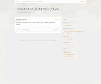 2021 NSFAS Application for Universities in South Africa