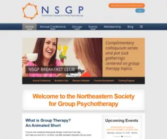 NSGP.com(Northeastern Society for Group Psychotherapy) Screenshot