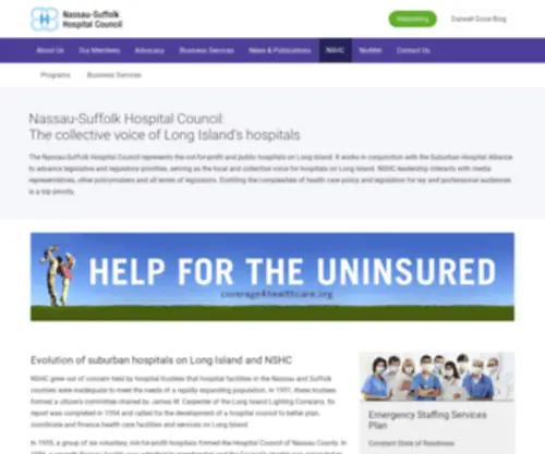 NSHC.org(Suburban Hospital Alliance of New York State) Screenshot