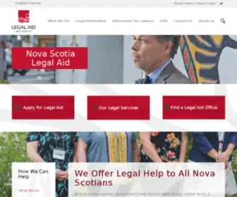 Nslegalaid.ca(Nova Scotia Legal Aid) Screenshot