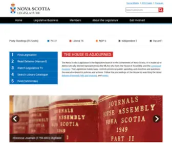 Nslegislature.ca(Nova Scotia Legislature) Screenshot