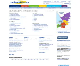 NSmhealthline.ca(Health Services for North Simcoe Muskoka) Screenshot