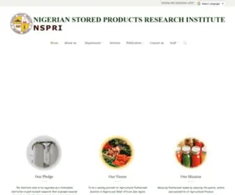 NSpri.gov.ng(Nigerian Stored Products Research Institute) Screenshot