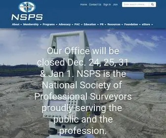 NSPS.us.com(National Society of Professional Surveyors) Screenshot