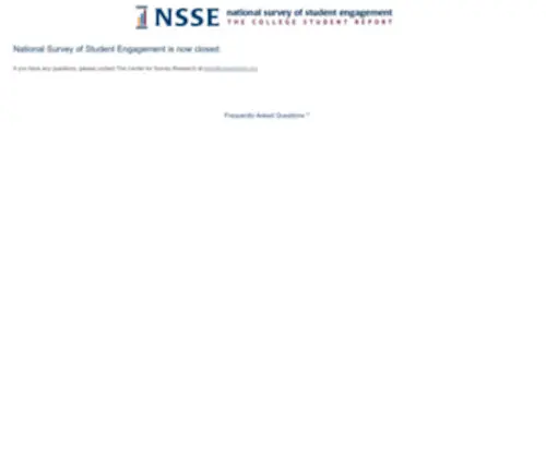 Nssesurvey.org(National Survey of Student Engagement) Screenshot
