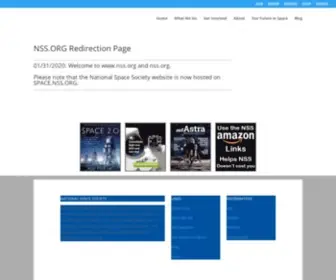 NSS.org(Join the national space society to support the exploration and settlement of space. our mission) Screenshot