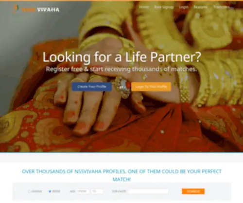 NSsvivaha.com(NSS Vivaha) Screenshot