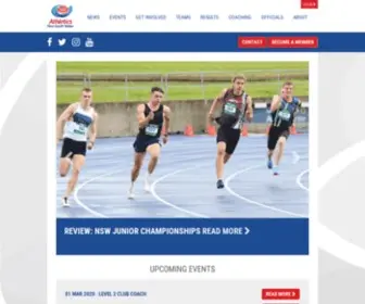 Nswathletics.org.au(Athletics NSW) Screenshot