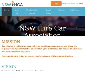 NSWhca.org(NSW Hire Car Association) Screenshot